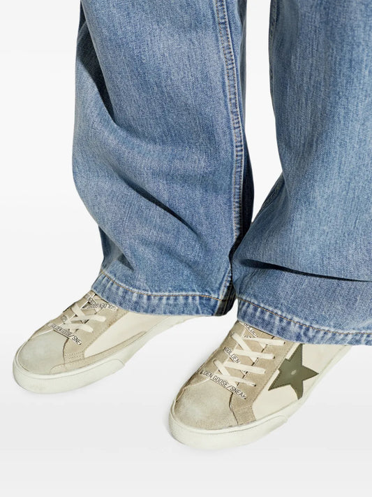 SNEAKERS GOLDEN GOOSE CREAM/GREY/OLIVE/BLUE