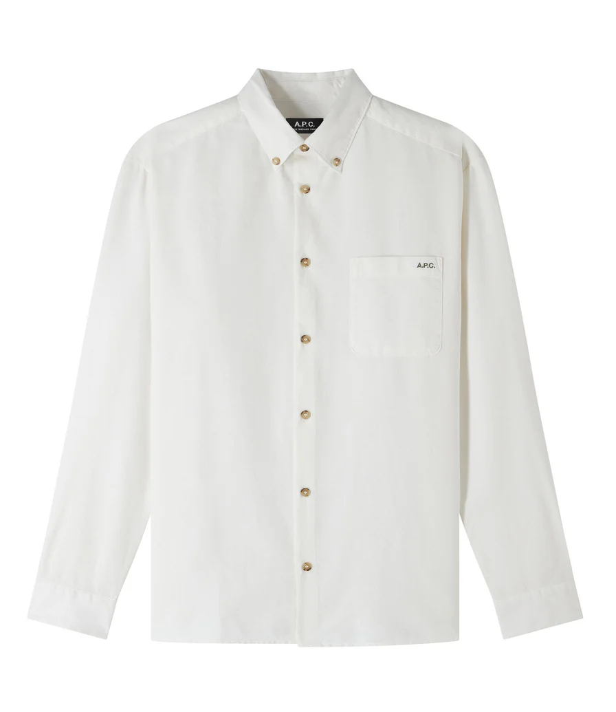 CHEMISES A.P.C. BLANC CASSÉ
