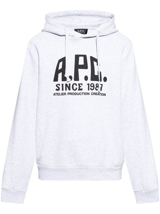SWEATS À CAPUCHE A.P.C. HEATHER GREY
