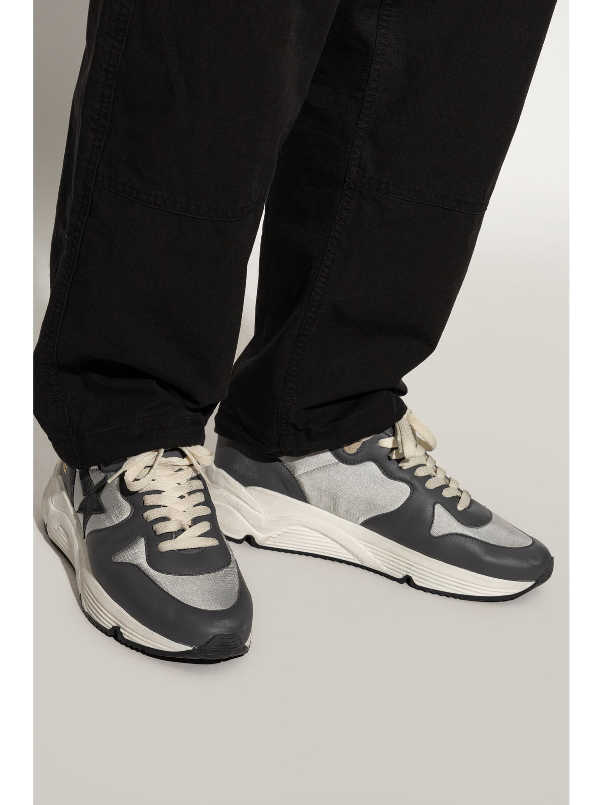 SNEAKERS GOLDEN GOOSE SILVER/EBONY/BLACK