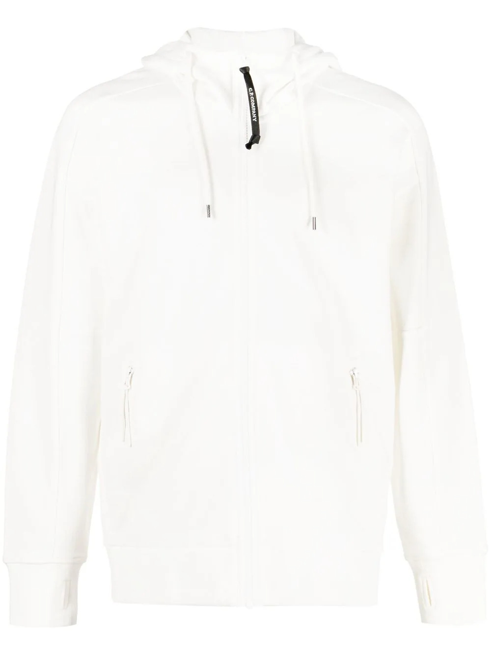 Hoodie zip CP COMPANY Blanc gauze