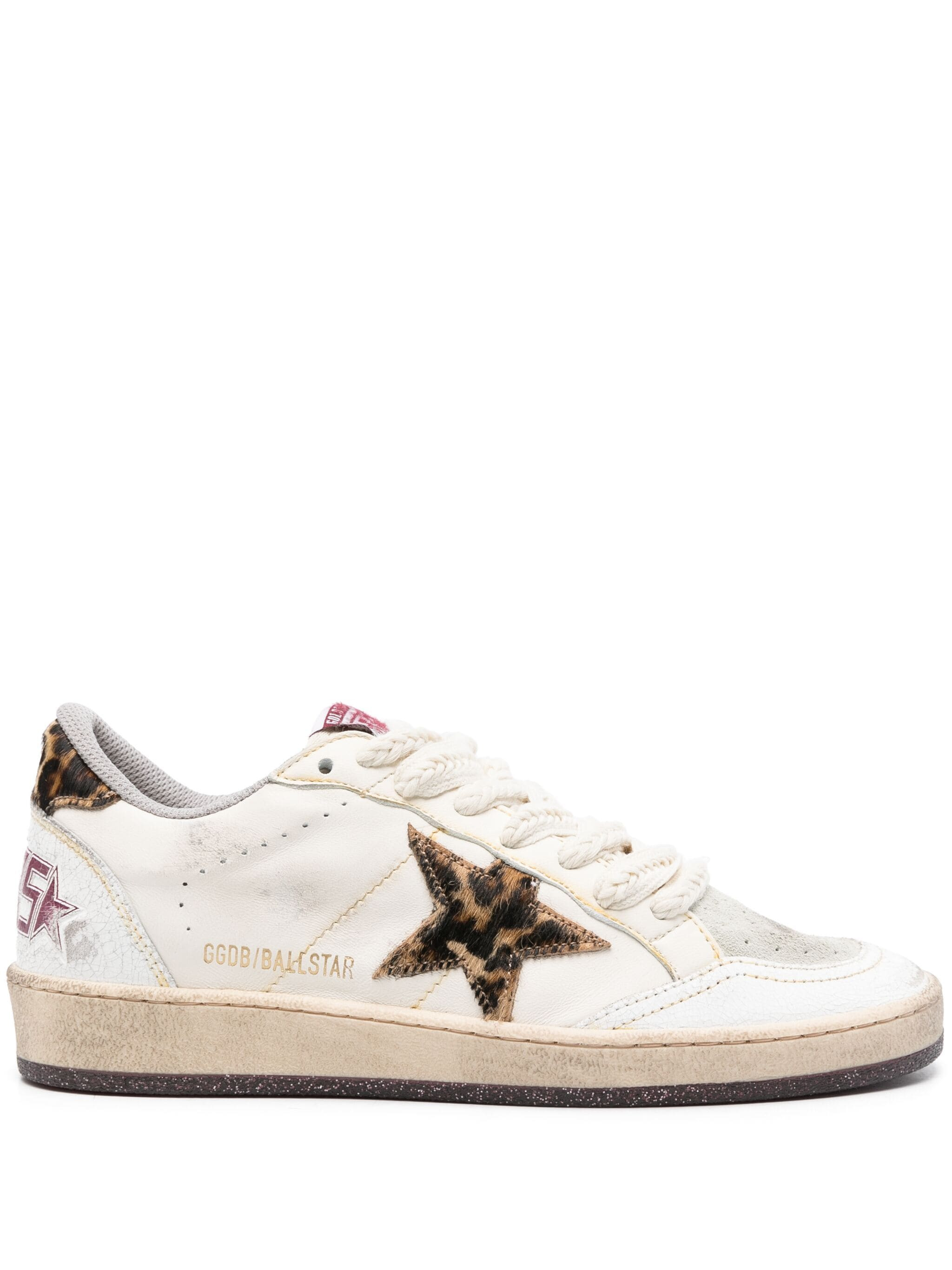 Sneakers GOLDEN GOOSE Blanc/Beige/Leo Marron beige