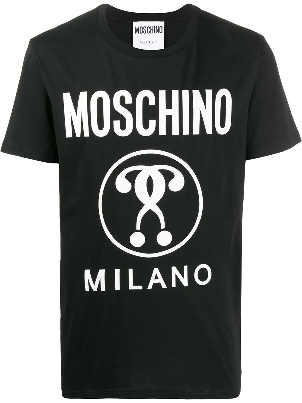 T-Shirt ZZZMOSCHINO Blanc Noir