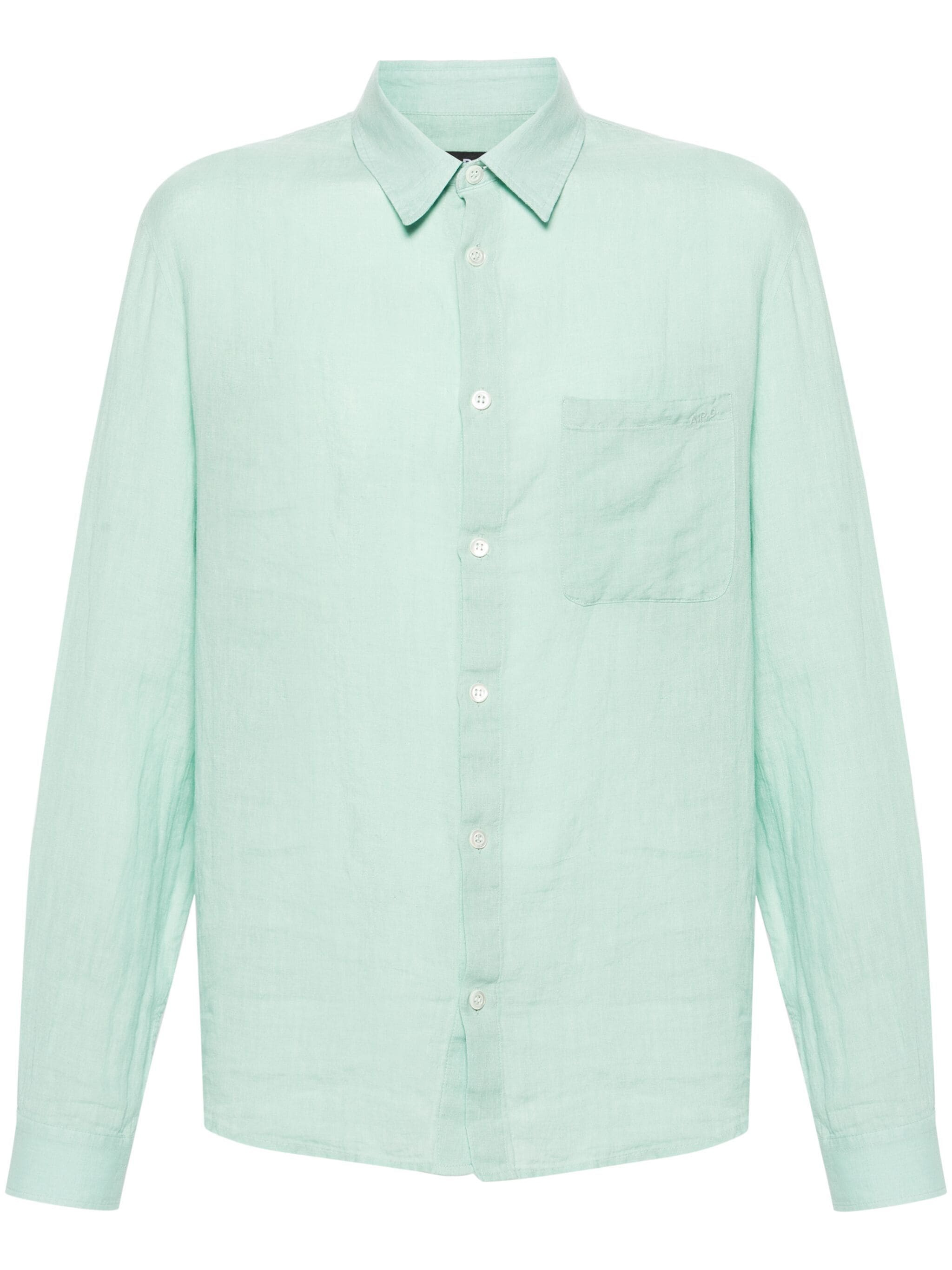 Chemises APC Pale vert