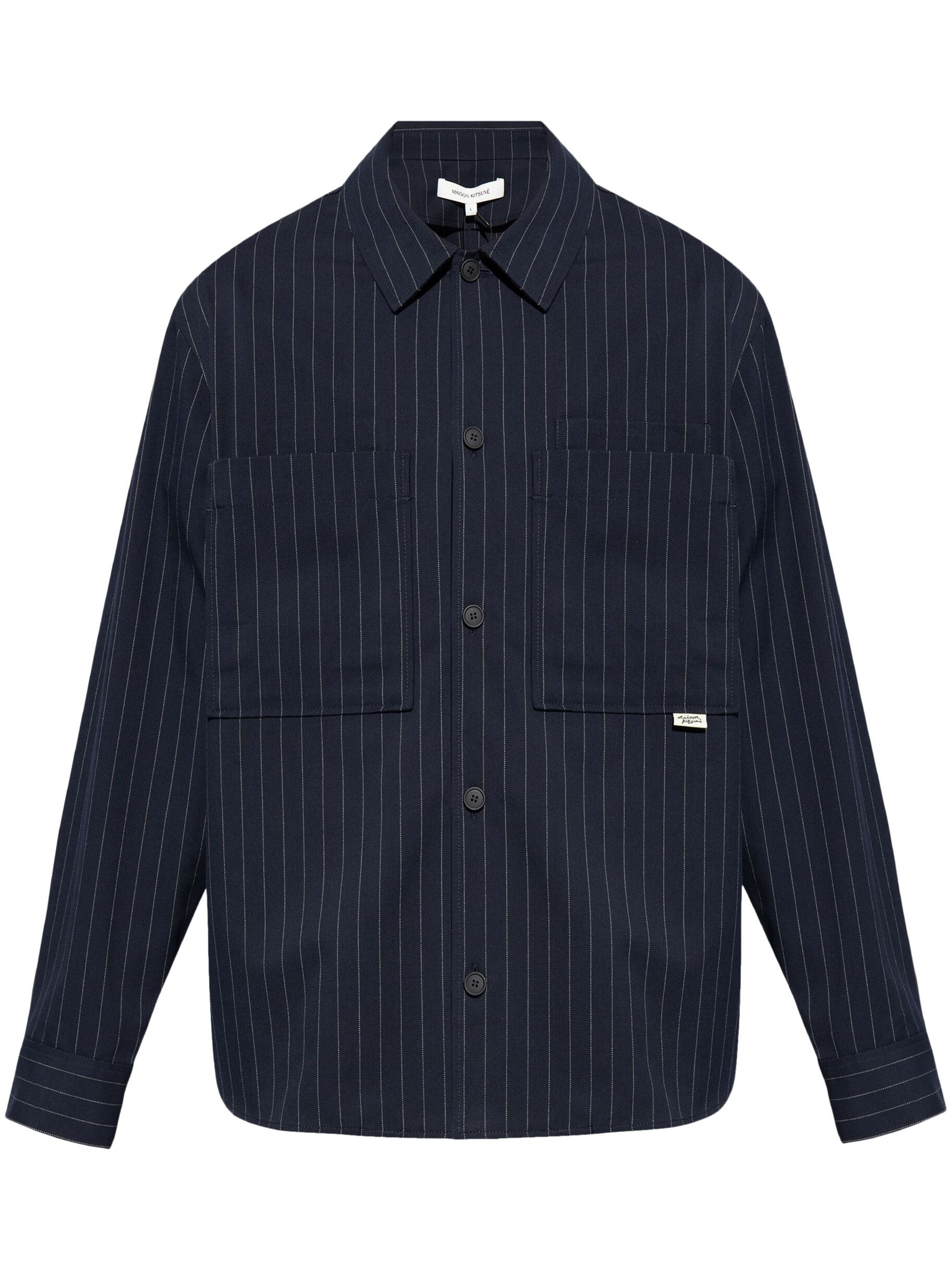 Overshirt MAISON KITSUNÉ Stripes Bleu marine