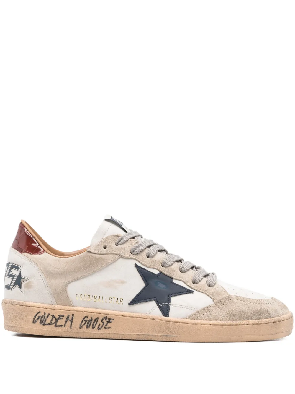 Sneakers GOLDEN GOOSE Blanc/Beige/Blu ink/Marron